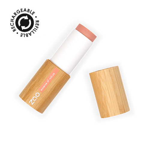 Zao Blush Stick in 843 Pearly Coral